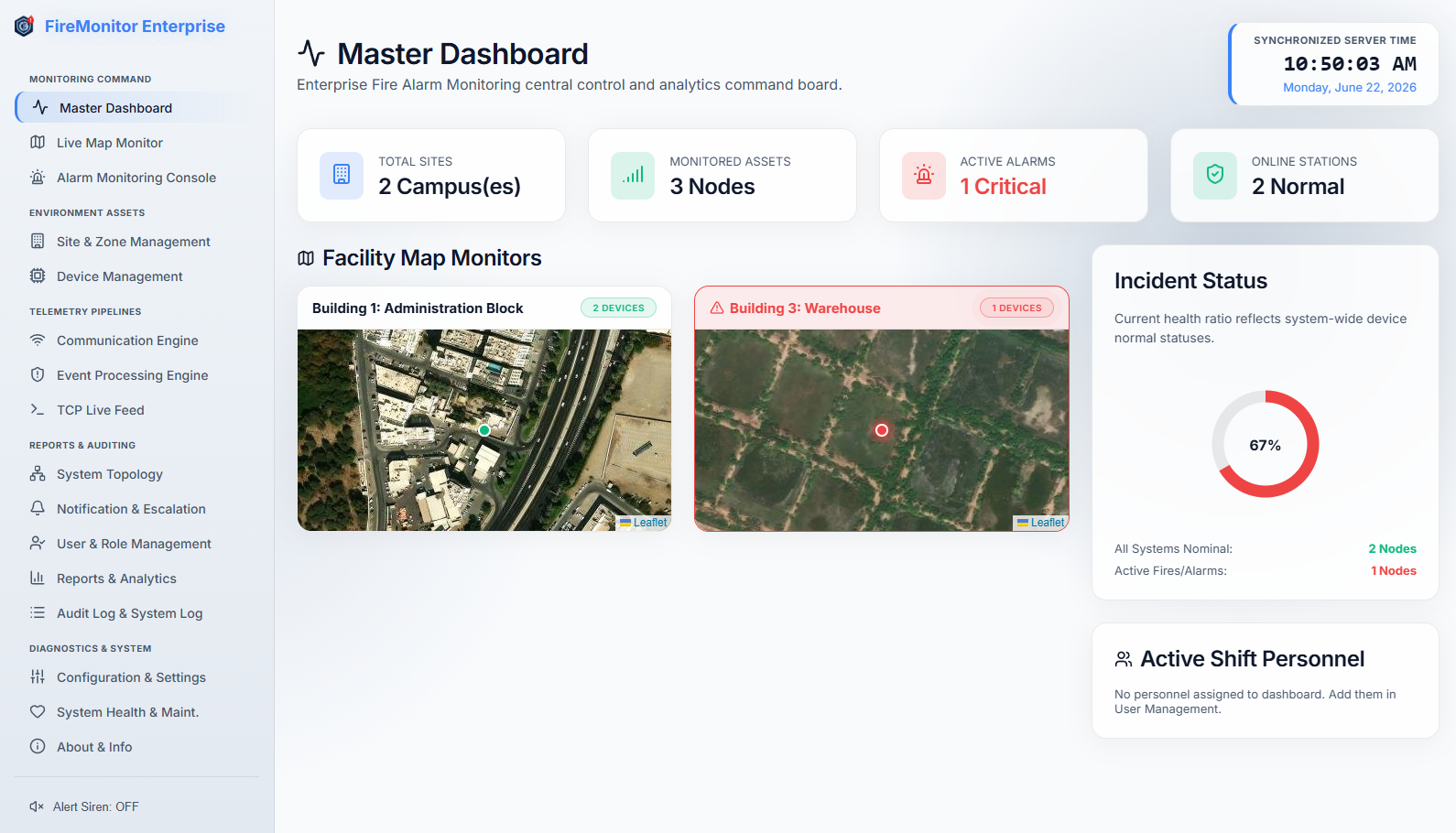FireMonitor Dashboard