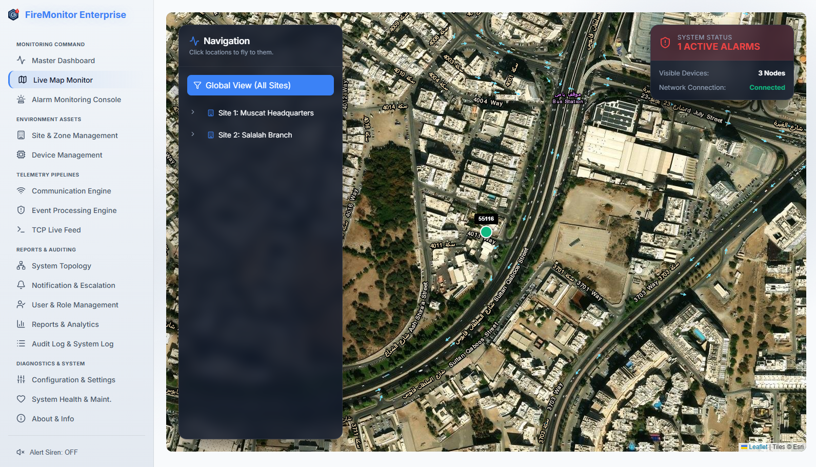 FireMonitor Map View